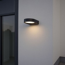 Lutec LED Außenleuchte Wandlampe Fele Anthrazit IP54 14W 1000lm warmweiß drehbar
