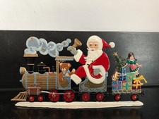 Weihnachts-Deko : Weihnachtsmann auf Lokomotive aus Zinn v. Wilhelm Schweizer