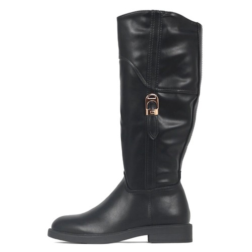 Reitstiefel schwarz kunstleder - reitstiefel,