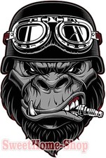 Biker gorilla aufkleber bike - biker,