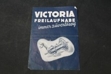alter Druck Reklame Werbung Fahrrad Flyer A5 Victoria Freilaufnabe vintage
