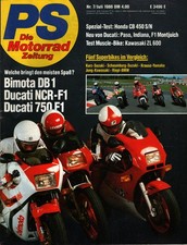 Zeitschrift PS Motorrad #7 von 1986 Bimota DB1 Ducati NCR F1 750 F1