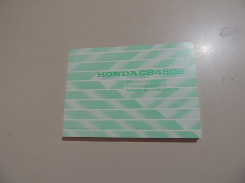 Fahrerhandbuch honda cb450 - honda,