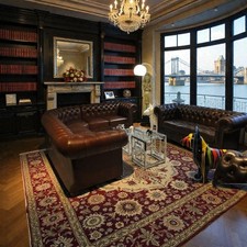  Chesterfield Ecke 290 x 240 Aniline Luxus Rinder Narben Leder + Pull up Charakt