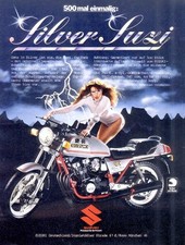 Suzuki GSX 750 E -Silver Suzi - 500 mal einmalg.  Uschi Obermeier