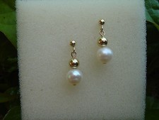 Perlen Ohrringe Gold 585 Perlen Ohrstecker Gold