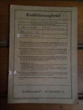 VW Käfer Export Kfz-Brief Fahrzeugbrief Pappe Title Typ 11 1959 30 PS. 