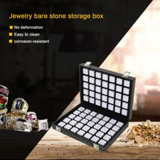 3cm Diamant Edelstein Display Box Aufbewahrungsbox Schmuck Organizer 70 Gitter