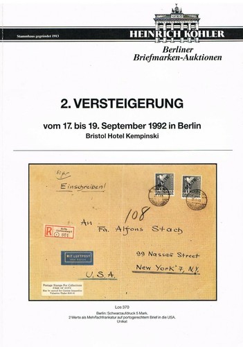Briefmarken auktion katalog - briefmarken,