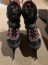 K2 F.I.T. Ice Skate Herren-Eislaufschuhe Schlittschuhe Softboot Schwarz/Rot