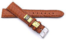 Uhrenarmband 19mm /16 cognac Krokoband Louisiana Alligator, Made in Germany