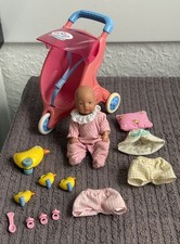Mini Baby Born Zapf Creation Kinderwagen Buggy mit Kleidung Fashion Zubehör
