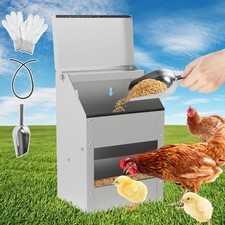 Futterautomat Hühner Futterspender für Kleintiere Geflügel Futtertrog 5/15kg