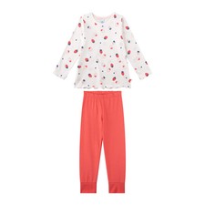 Sanetta Mädchen Schlafanzug, lang - Kids, Erdbeeren, Pyjama, Single Jersey Ro...