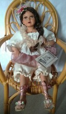 Künstlerpuppe Jasmin Nürnberger Puppenstube 1997 Porzellan Sammlerpuppe Puppen