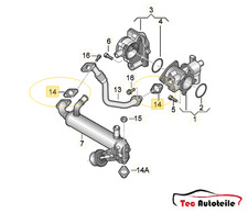 2x ELRING AGR-Ventil-Dichtung