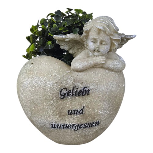 Grabengel herz 16cm mit - 16cm,
