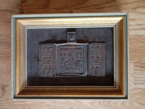 Antike ikone triptychon bronze - ikone,