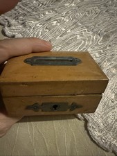 Alte antike Holz Spardose