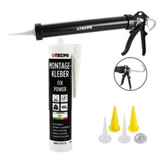 MONTAGEKLEBER FIX POWER 1x 480g BAUKLEBER STYROPOR-KLEBER WEIß + ALU PRESSE