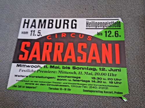 1983 hamburg plakat - plakat, 30x42