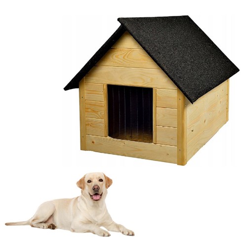Qls hundehütte aus holz - hundehütte,