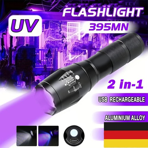 Taschenlampe lila weiß - uv,