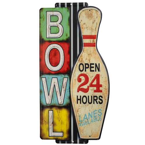 Blechschild cm bowling - 40,