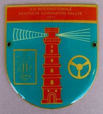 EMAILIERTE PLAKETTE XVI INTERNATIONALE DEUTSCHE SCHNAUFERL RALLYE 1971