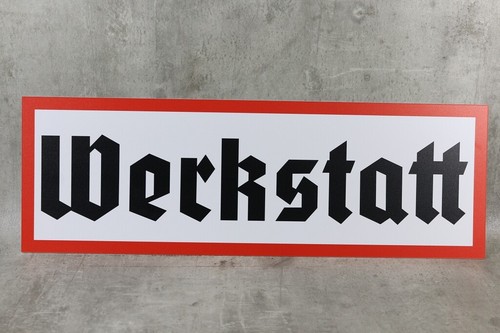 Schild werkstatt retro - werkstatt,