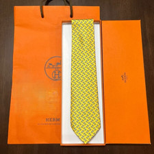 Hermes Tie Yellow Deer and