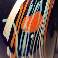 3,3 kg Glasvase Algimantas ZILYS Pavel Hlava Czech Glass Design Kunstglas blau