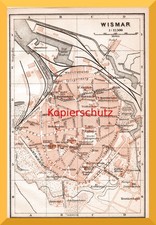 Wismar +alter Stadtplan  von