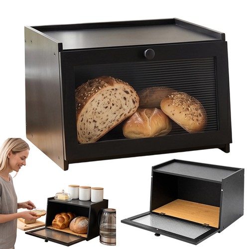 Bambus brotkasten mit - brotkasten,