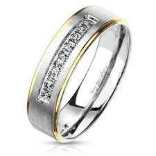 Damen Ring Edelstahl Zirkonia