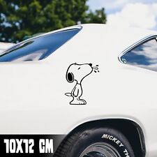 AUTO AUFKLEBER "SNOOPY STRECKT ZUNGE RAUS" 10x12CM PEANUTS STICKER TUNING #0178