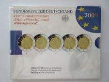2-Euro-Münzenset  2009 "10 Jahre WWU 5x2 Euro VfS PP in Folie !!!