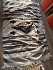 Schurwollteppich  Schafswolle 175 x 110cm Handarbeit aus México frisch Gereinigt