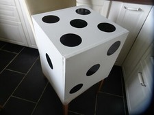 impressionen Beistelltisch Würfel Tisch Hocker Holz Nachttisch 