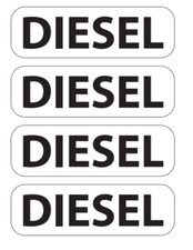 12x aufkleber 60x20mm diesel - 12x,