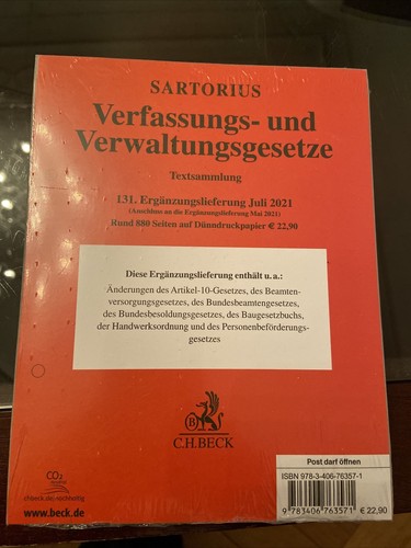 Sartorius verfassungs und - sartorius, verfassungs-