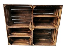 Alte geflammte Obstkiste