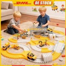 329x Rennbahn-Set für Kleinkinder, Auto-Spielzeug, Flexible Autospuren + 6 Autos