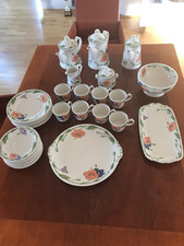 Villeroy & Boch AMAPOLA Mohnblumen Service Geschirrset, 31 Teile, u.a. 3 Kannen