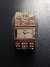 DKNY Damenuhr gold mit Strass