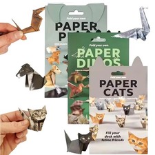 Origami Bastelset Tiere Kinder Geschenk Weihnachten DIY Faltpapier Bastelspaß