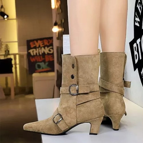 Stiefeletten aprikose absatz - aprikose,