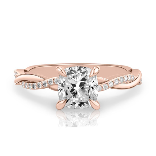 18k rotgold diamant ring - diamant,