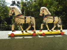 alt antik Spielzeug Holz Pferd