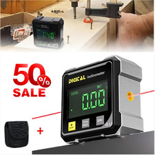 Neigungsmesser mit Laser 360° Digital Winkelmesser Magnet LCD Winkelmessgerät～